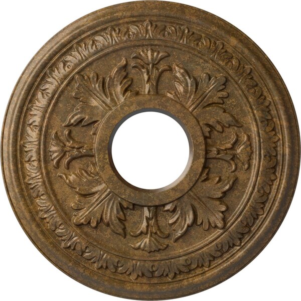 Ekena Millwork Baltimore Ceiling Medallion (Canopies up to 5 1/2"), 15 3/8"OD x 4 1/4"ID x 1 1/2"P, Rubbed Bronze CM15BARZS - main